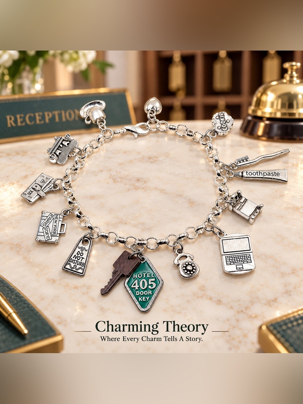 Hotel Front Desk Manager Charm Bracelet
